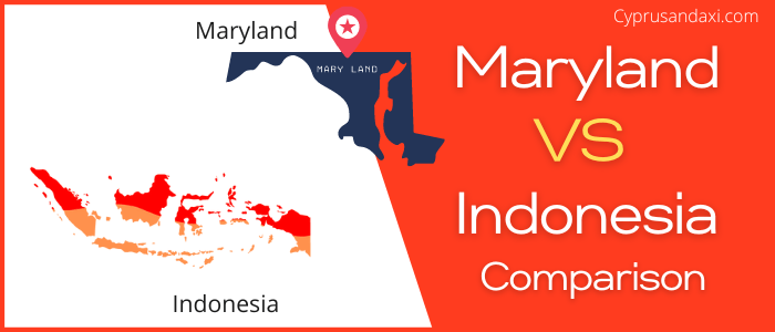 Is Maryland bigger than Indonesia