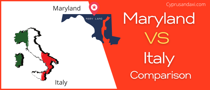 Is Maryland bigger than Italy