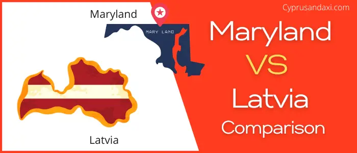 Is Maryland bigger than Latvia