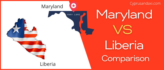 Is Maryland bigger than Liberia