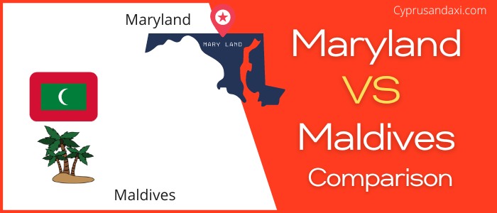 Is Maryland bigger than Maldives