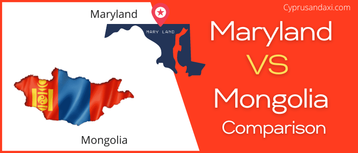 Is Maryland bigger than Mongolia