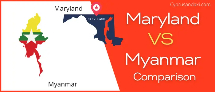 Is Maryland bigger than Myanmar