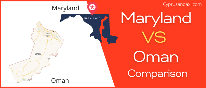 Is Maryland bigger than Oman