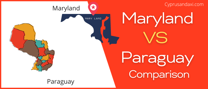Is Maryland bigger than Paraguay