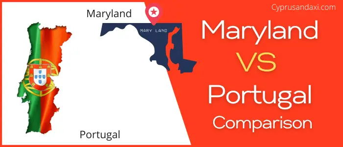 Is Maryland bigger than Portugal