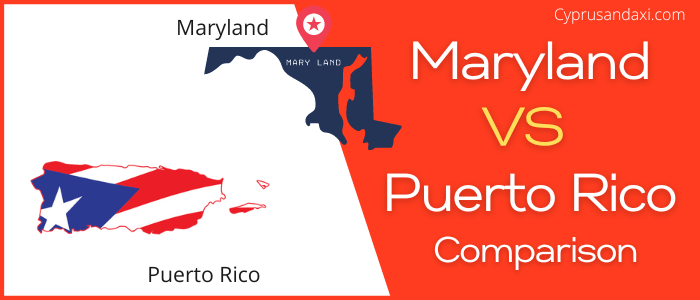 Is Maryland bigger than Puerto Rico