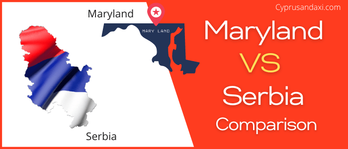 Is Maryland bigger than Serbia