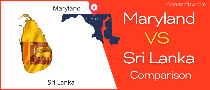 Is Maryland bigger than Sri Lanka