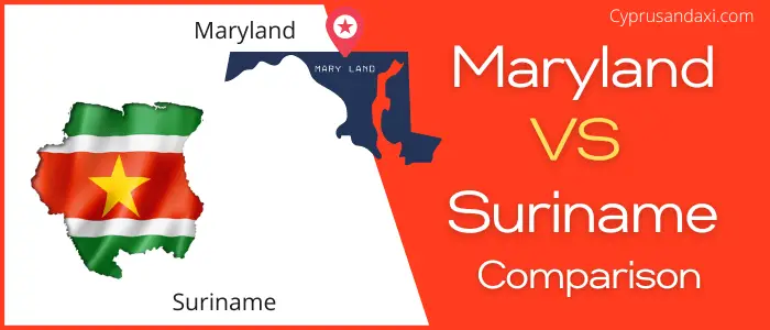 Is Maryland bigger than Suriname