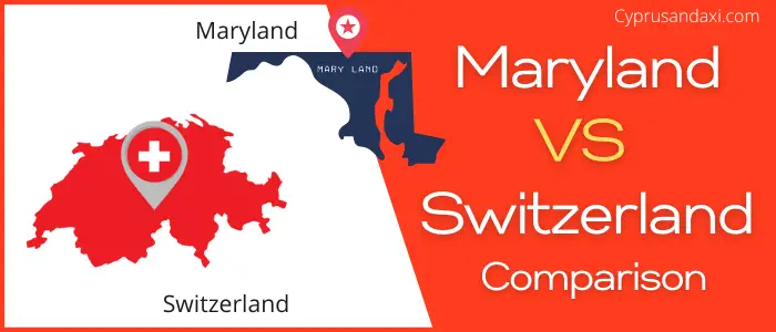 Is Maryland bigger than Switzerland