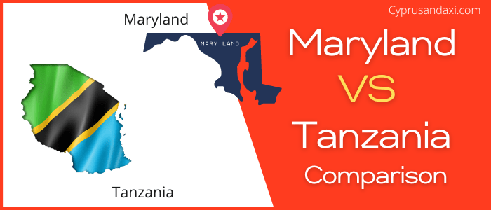 Is Maryland bigger than Tanzania