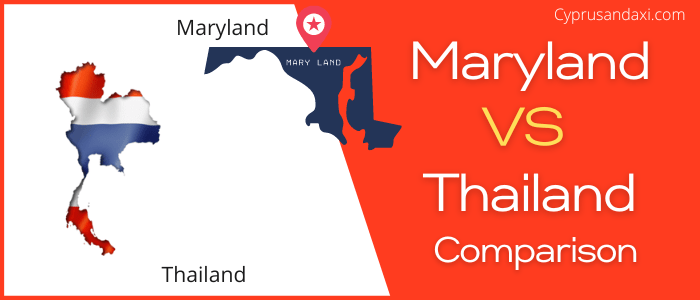 Is Maryland bigger than Thailand