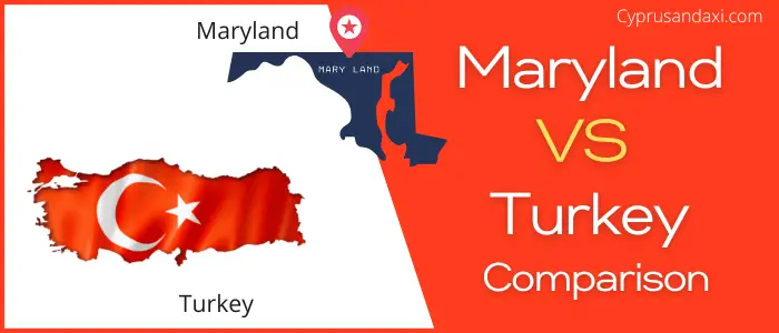 Is Maryland bigger than Turkey