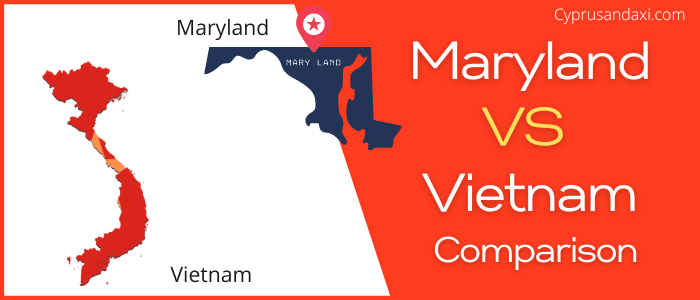 Is Maryland bigger than Vietnam