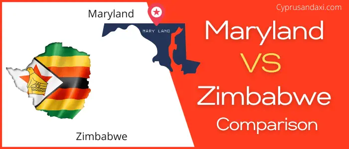 Is Maryland bigger than Zimbabwe