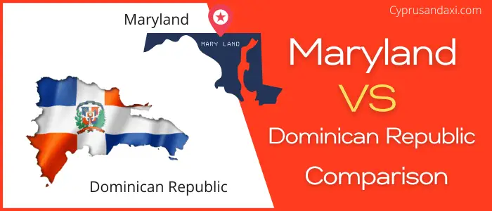 Is Maryland bigger than the Dominican Republic