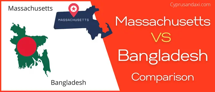Is Massachusetts bigger than Bangladesh