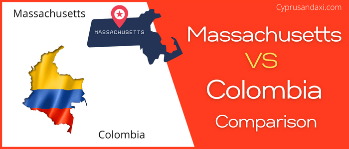 Is Massachusetts bigger than Colombia
