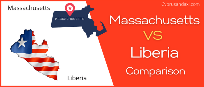 Is Massachusetts bigger than Liberia