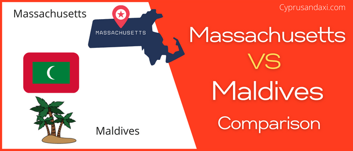 Is Massachusetts bigger than Maldives