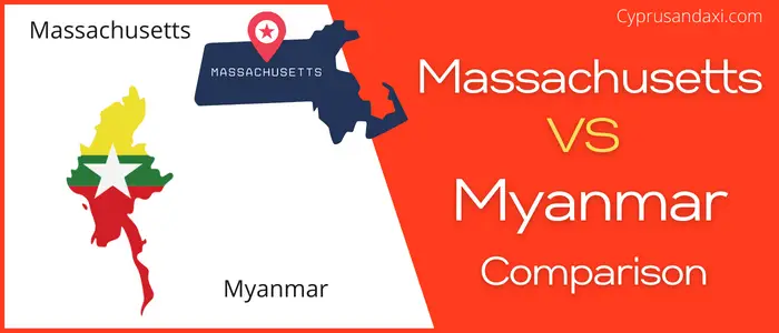 Is Massachusetts bigger than Myanmar