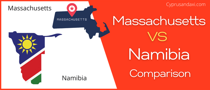 Is Massachusetts bigger than Namibia