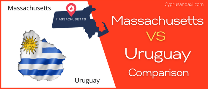 Is Massachusetts bigger than Uruguay